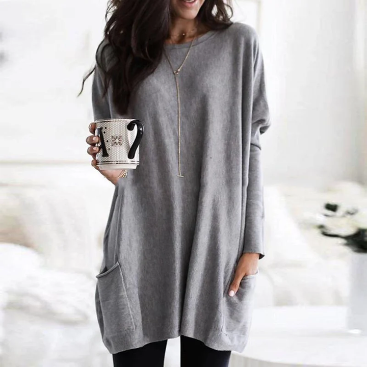 Women's Long-Sleeve Tunic - Effortless Comfort for Everyday