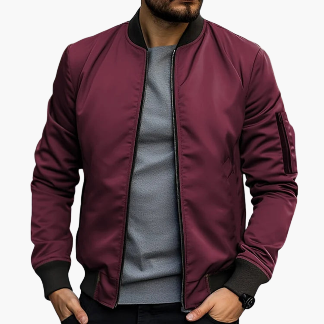 Men's Tailored Bomber Jacket - Versatile All-Season Layering