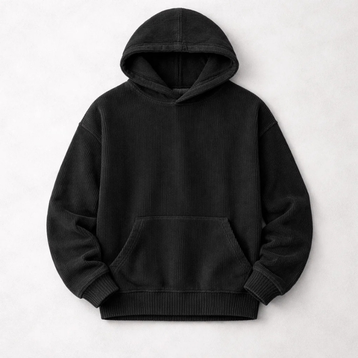 Men's Corduroy Hoodie – Relaxed Fit Hooded Sweatshirt