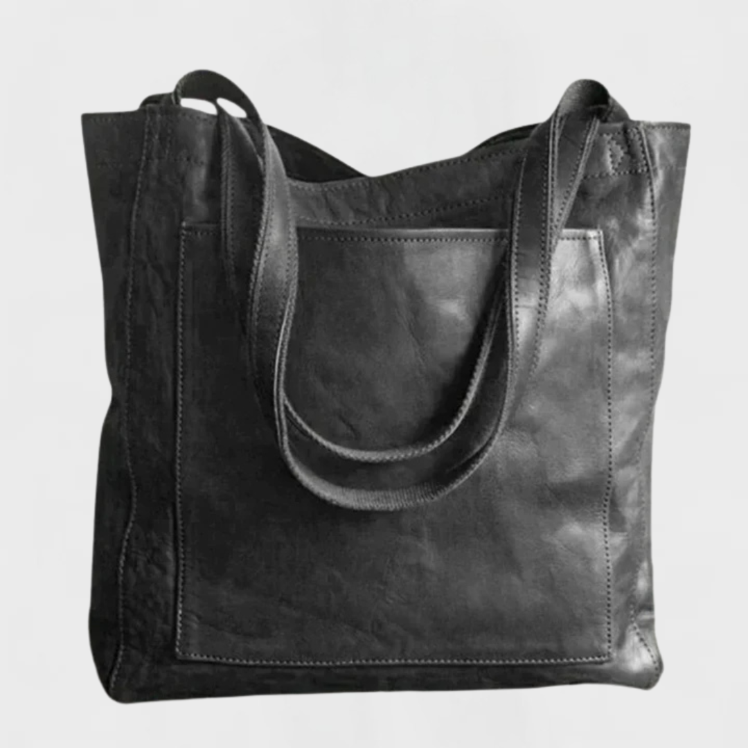 Women's Stylish Leather Bag - Spacious Compartments for Organization