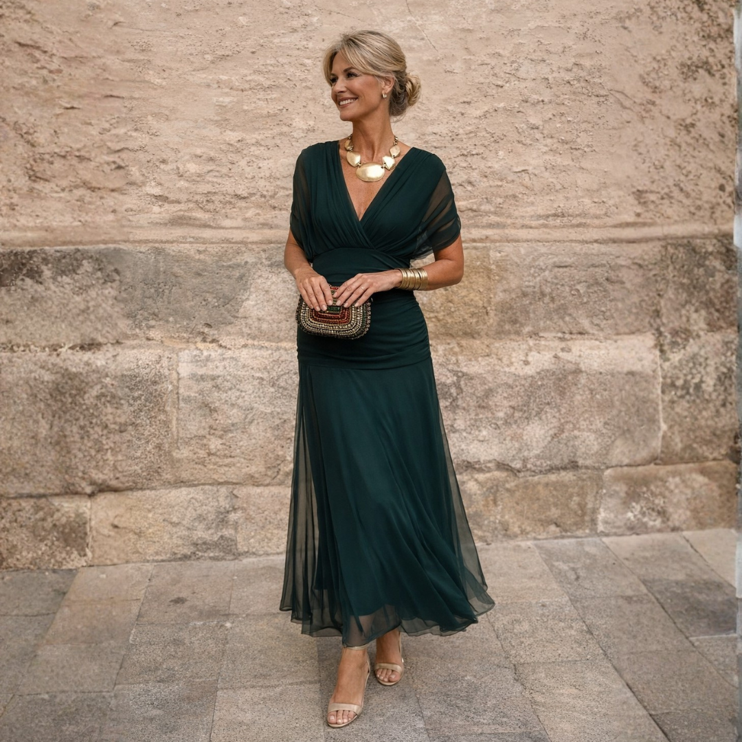 Women's Mikaela Off-Shoulder Maxi Dress - Effortless Evening