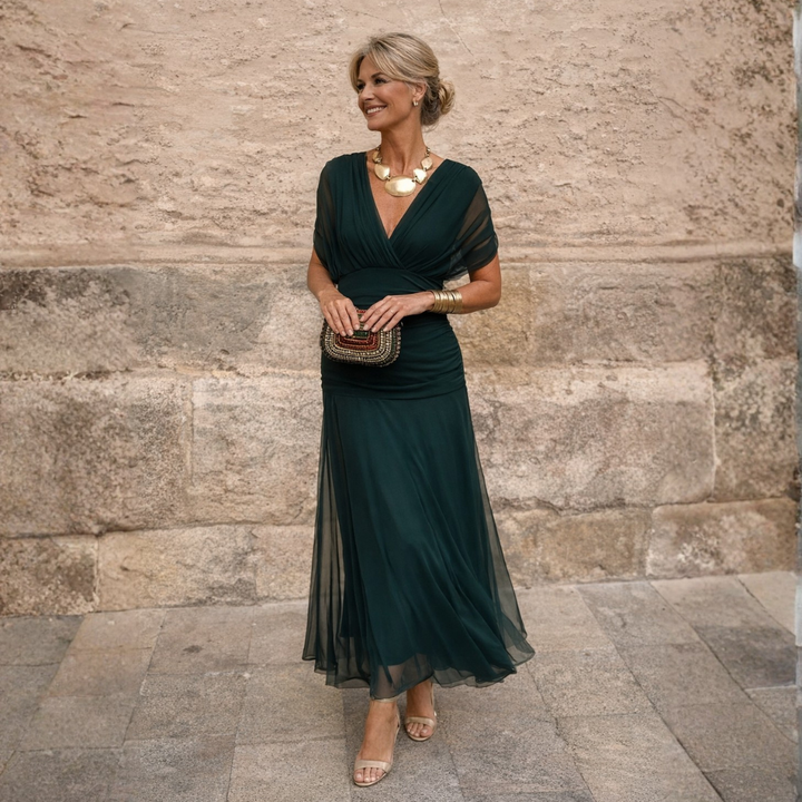 Women's Mikaela Off-Shoulder Maxi Dress - Effortless Evening