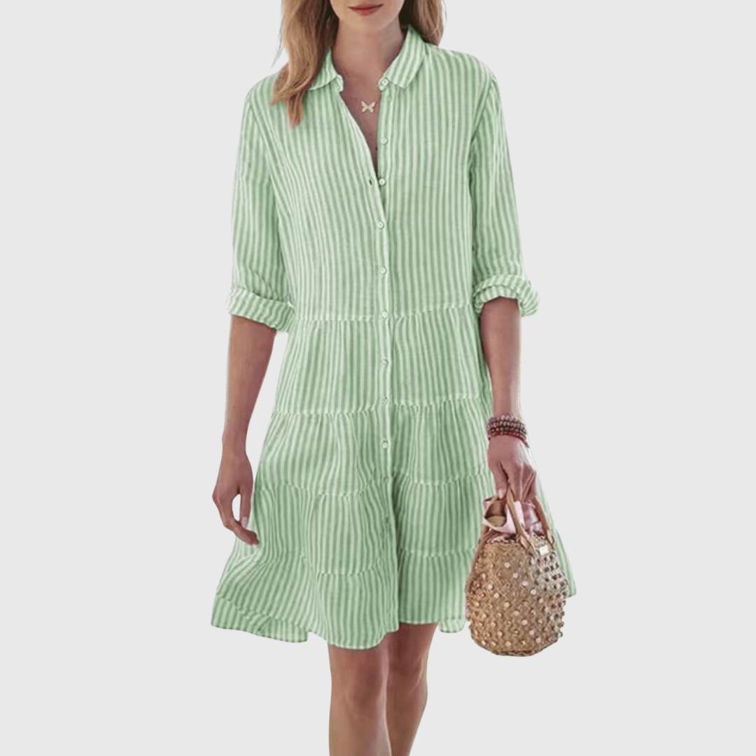 Women's Striped A-Line Dress - Breezy Summer Style