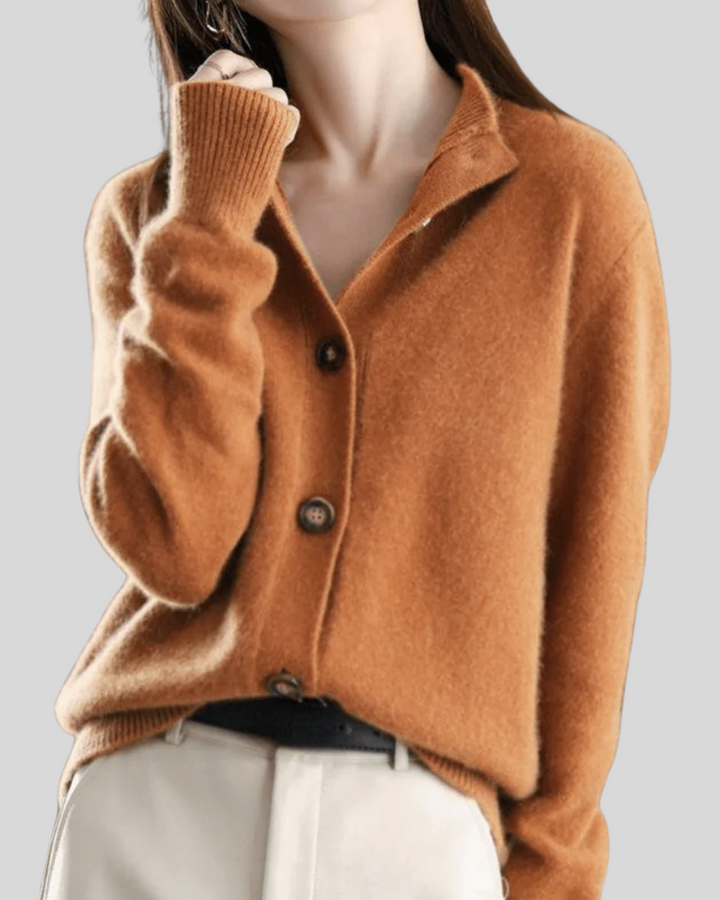 Women's Classic Button-Up Knit Cardigan - Effortless Layering