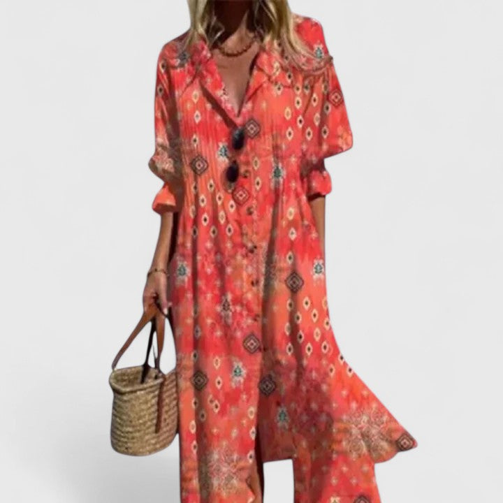 Women's Printed Boho Dress - Effortless Style for Any Occasion