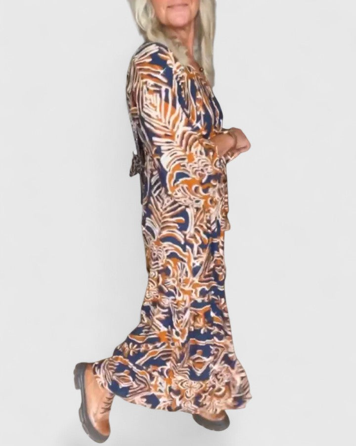 Women's Sophisticated A-Line Maxi Dress - Effortless Elegance
