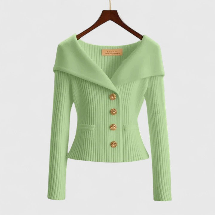 Women's Off-Shoulder Knit Top - Elegant & Versatile