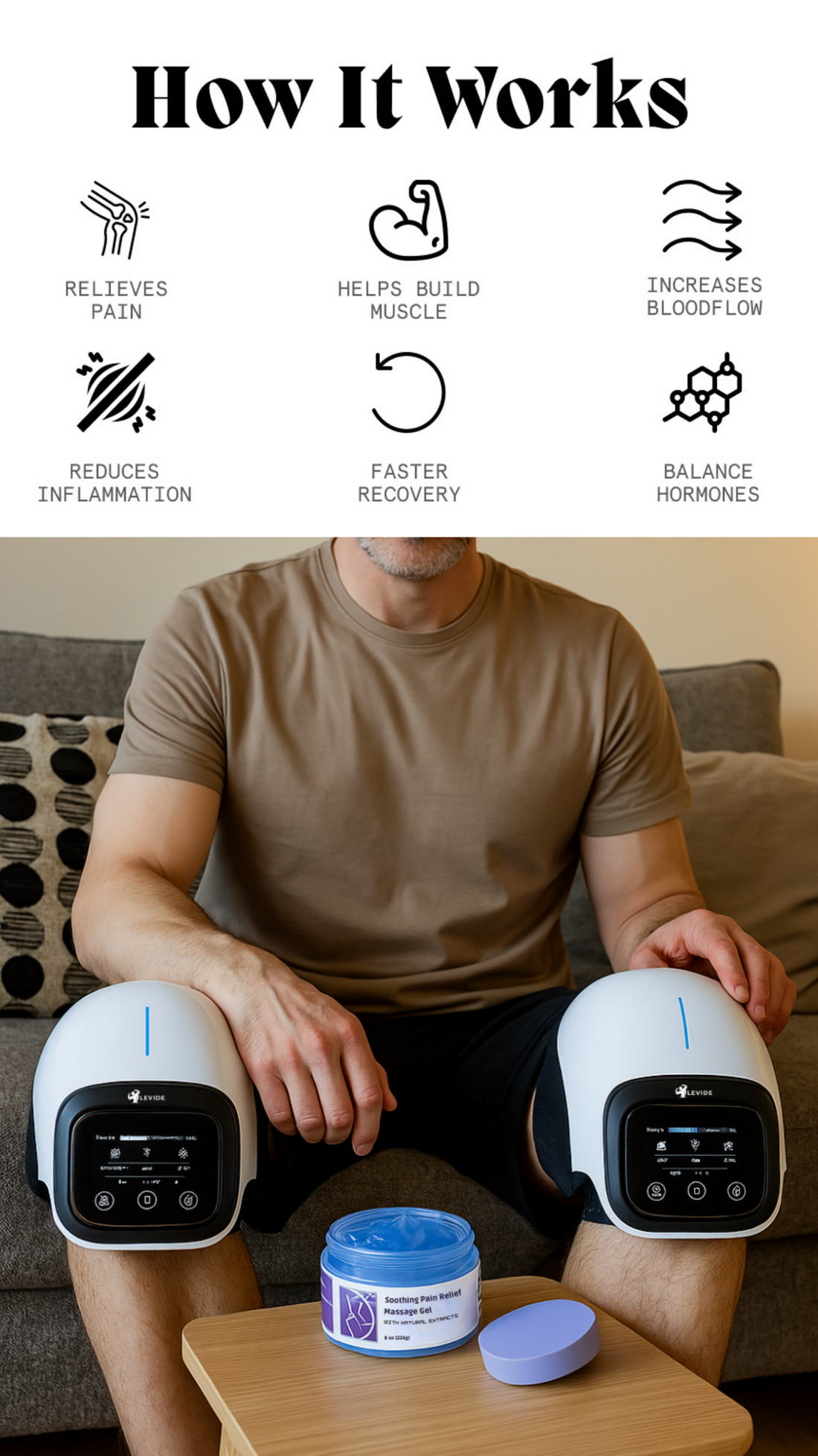TheraGlow — Soothe Knee Pain in Minutes with Red Light & Heat