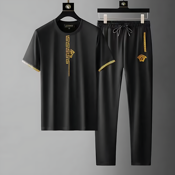 Men's Cotton-Blend Tracksuit Set – Two-Piece Co-ord Loungewear