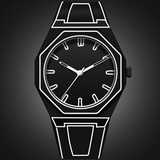 Unisex 3D Outline Watch with Silicone Strap – Water Resistant