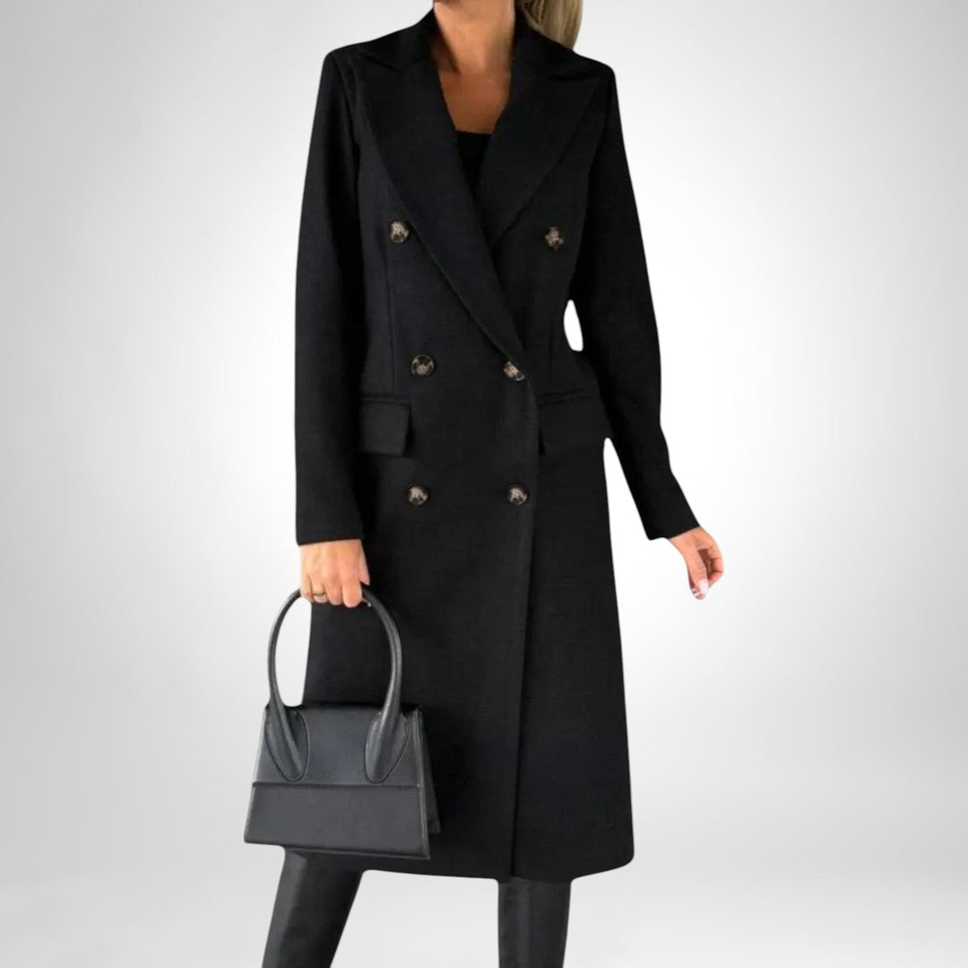 Women's Reversible Long Winter Coat - Two Looks, One Coat