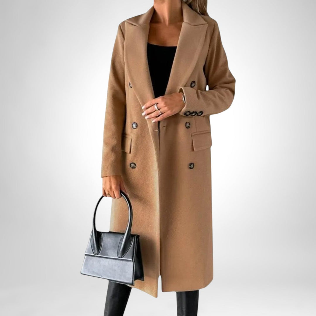 Women's Reversible Long Winter Coat - Two Looks, One Coat