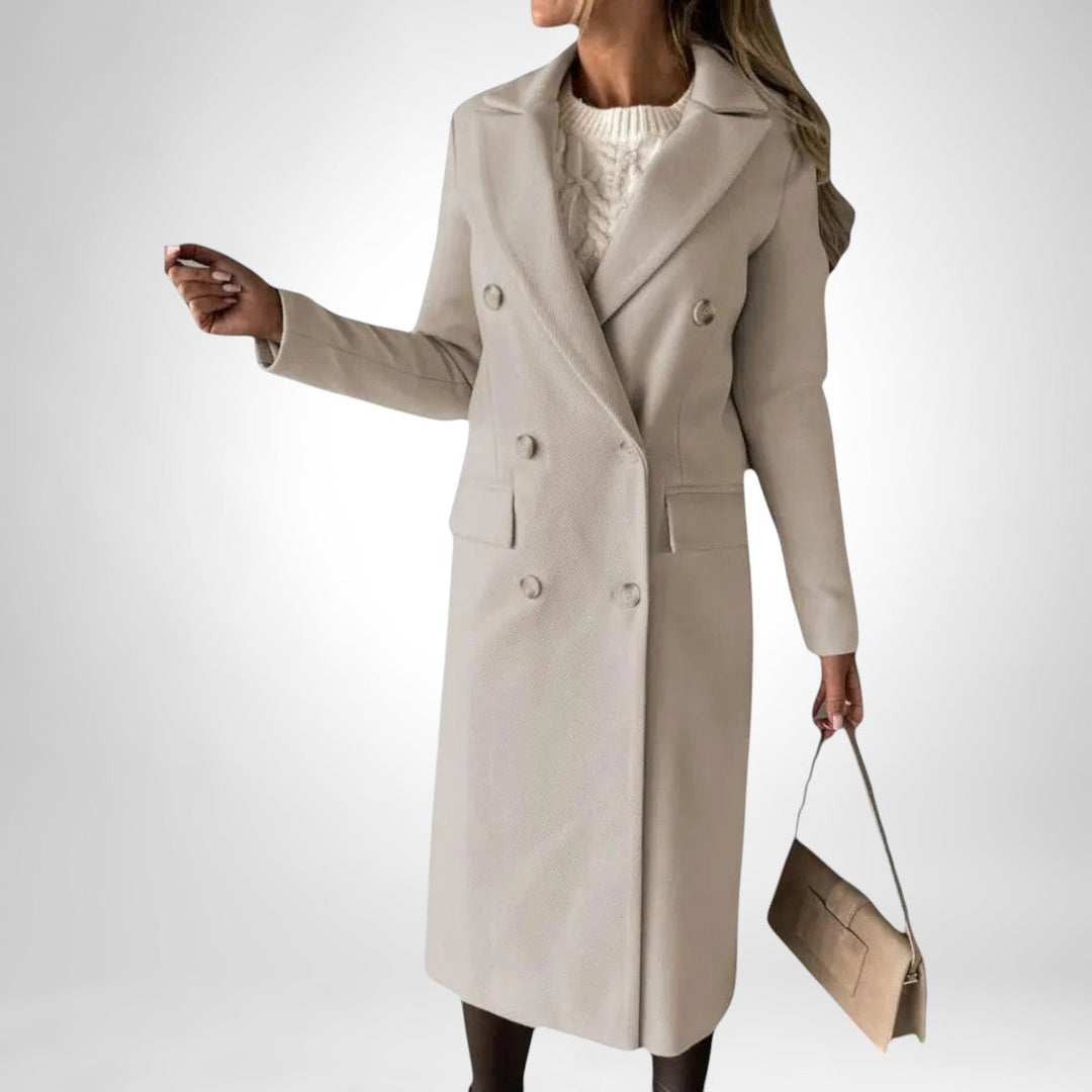 Women's Reversible Long Winter Coat - Two Looks, One Coat