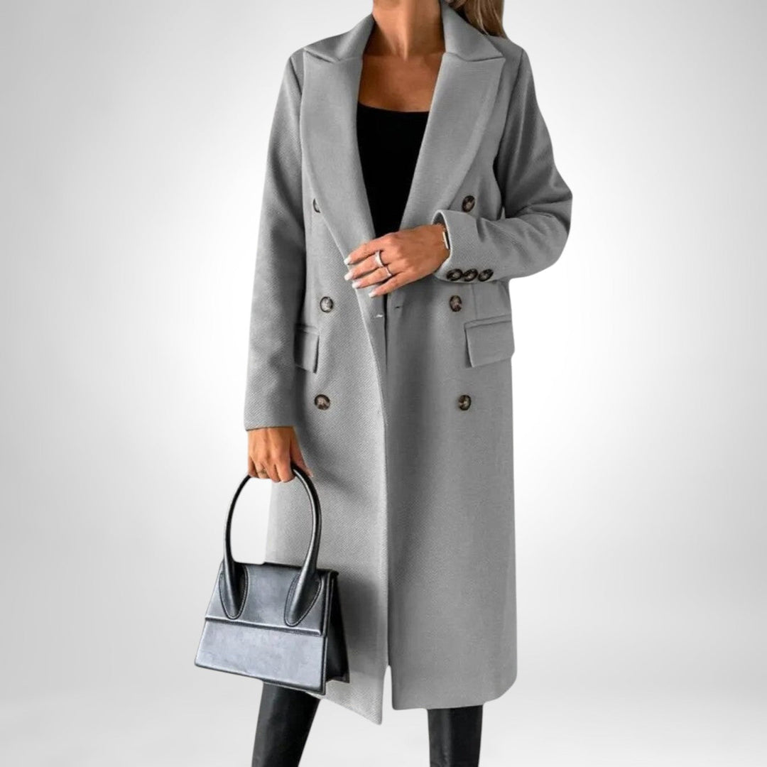 Women's Reversible Long Winter Coat - Two Looks, One Coat
