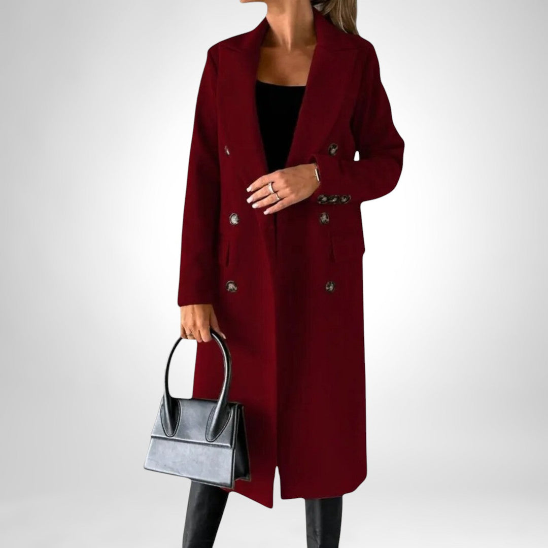 Women's Reversible Long Winter Coat - Two Looks, One Coat