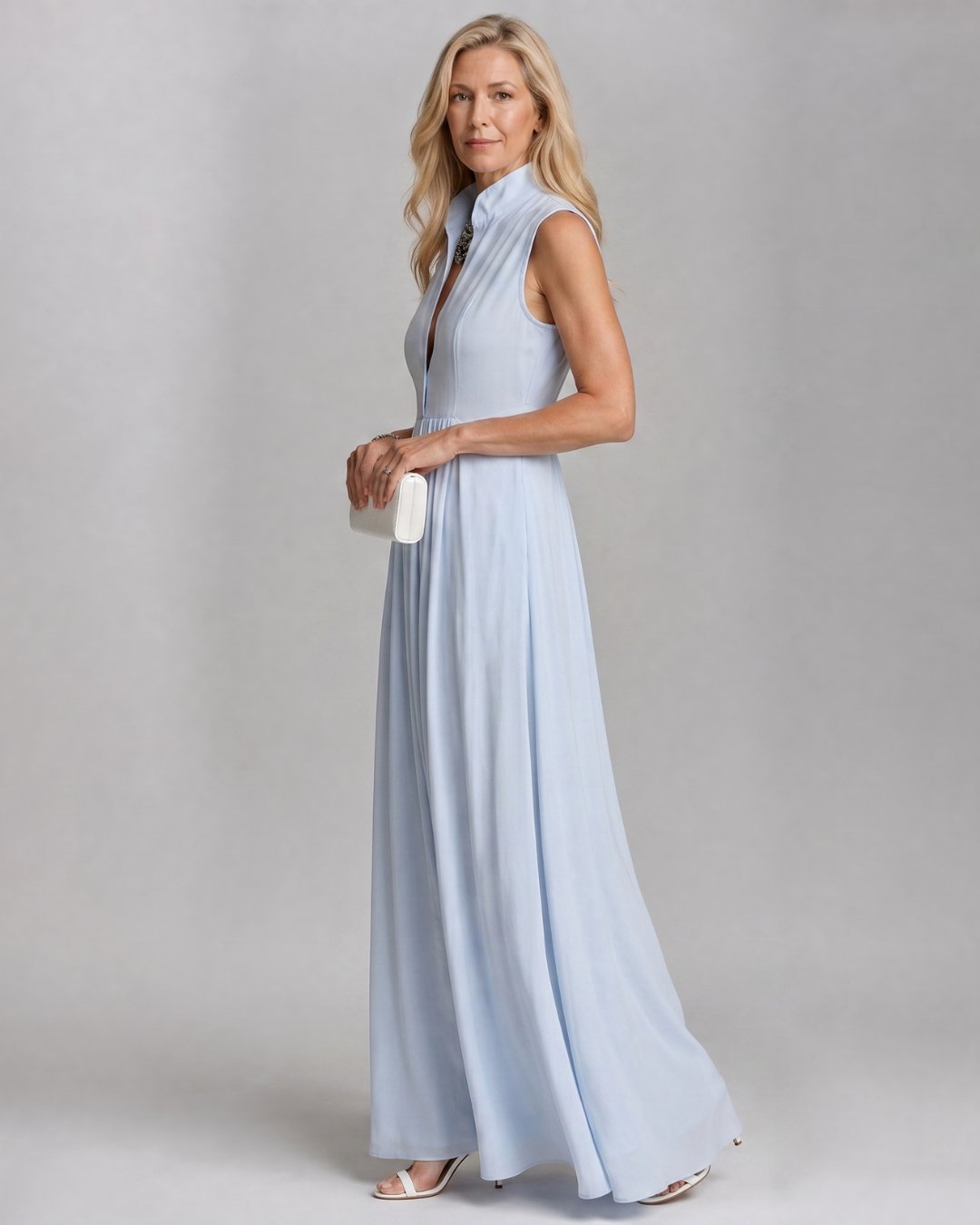 Women's Sleeveless Collared Wide Leg Jumpsuit - Lightweight & Flowing