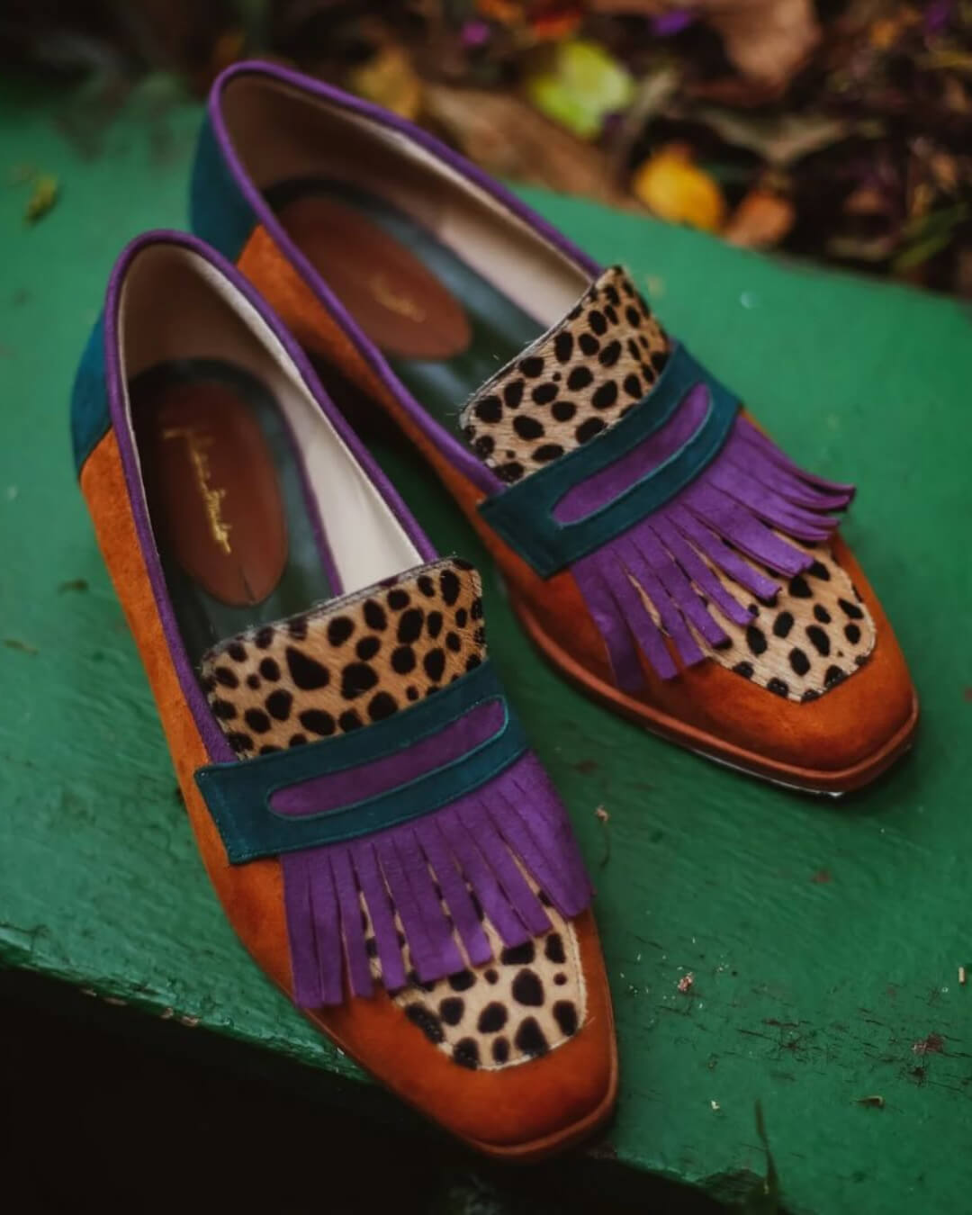 Women's Animal Print Fringed Loafers - Bold Everyday Style
