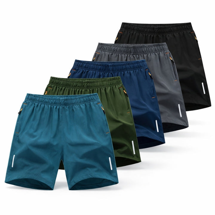 Men's Quick-Dry Training Shorts – Zip-Pocket Gym & Running Shorts