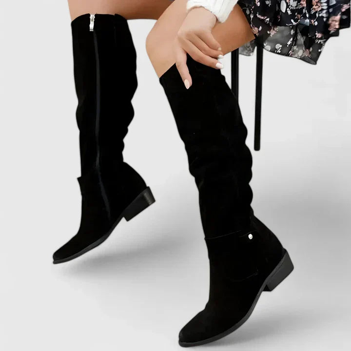 Women's Classic Knee-High Boots - Everyday Elegance