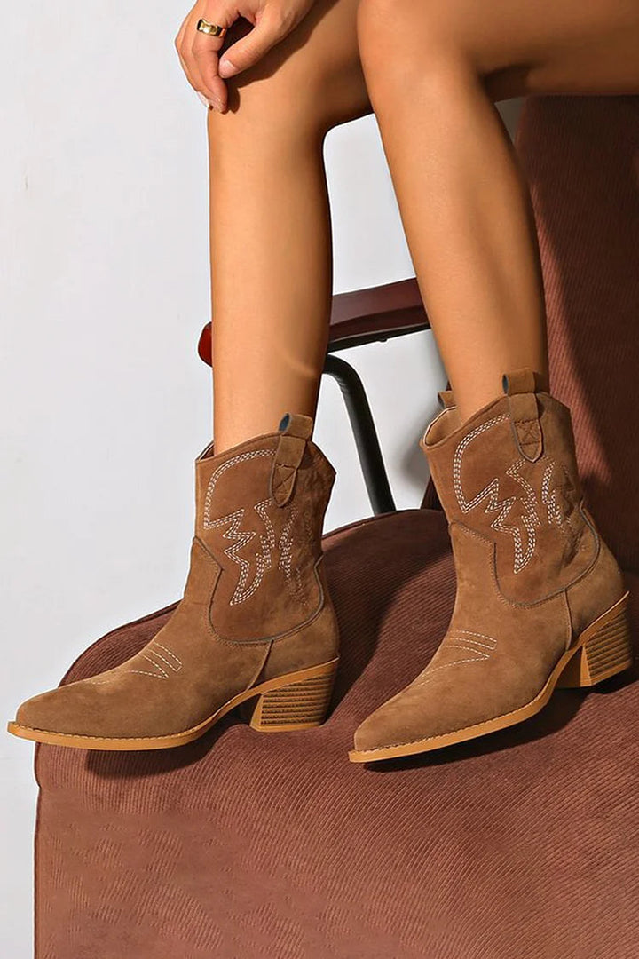 Women's Pointed Western Ankle Boot - Everyday Urban Edge