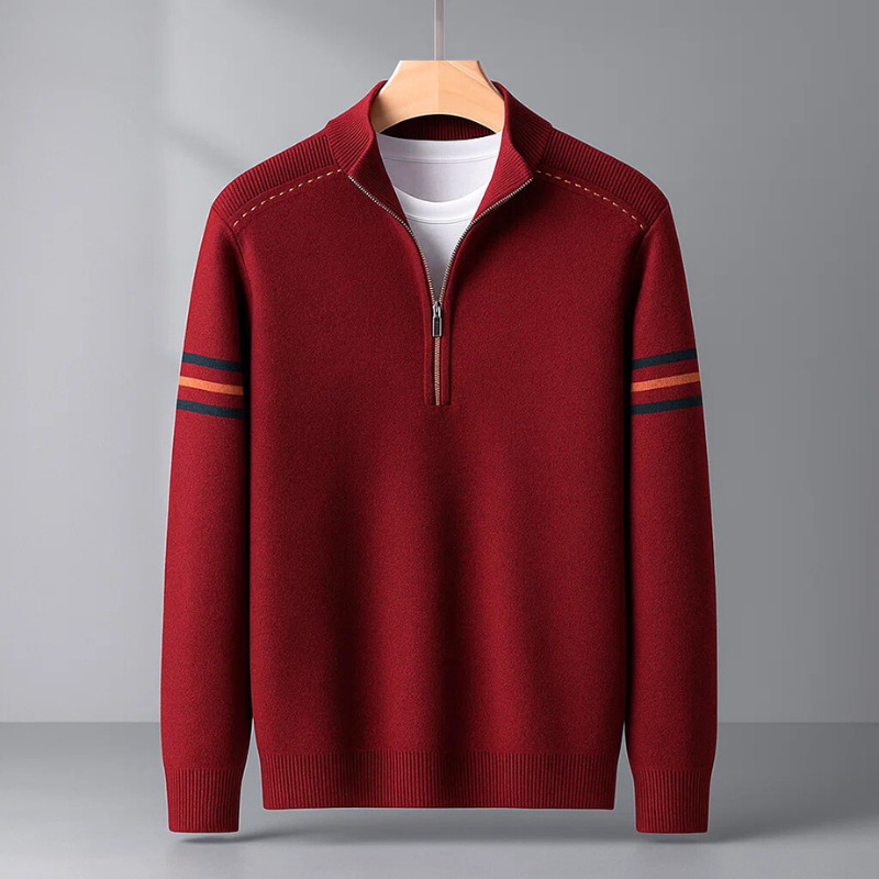 Men's Merino Quarter-Zip Jumper – Soft Wool Knit Sweater