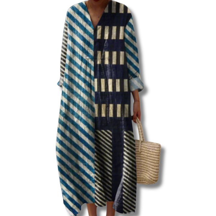 Women's Lightweight Geometric Dress - Breezy Summer Staple