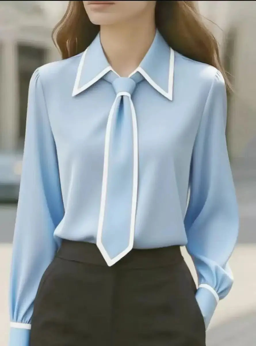 Sorrento Contrast Tie Blouse