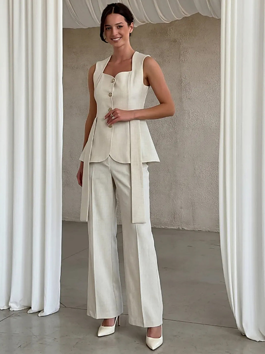 French Tailored Vest + Trousers Set