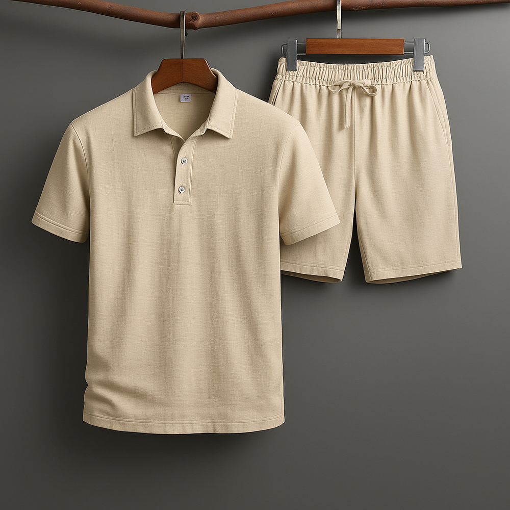 Men's Linen-Cotton Co-Ord Set – Relaxed Two-Piece for Summer