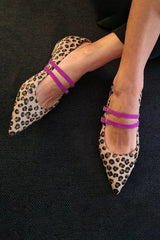 Women's Leopard Print Strap Flats - Versatile Everyday Style