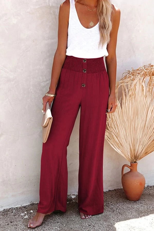 Women's High-Waist Relaxed Trousers - Everyday Chic Comfort