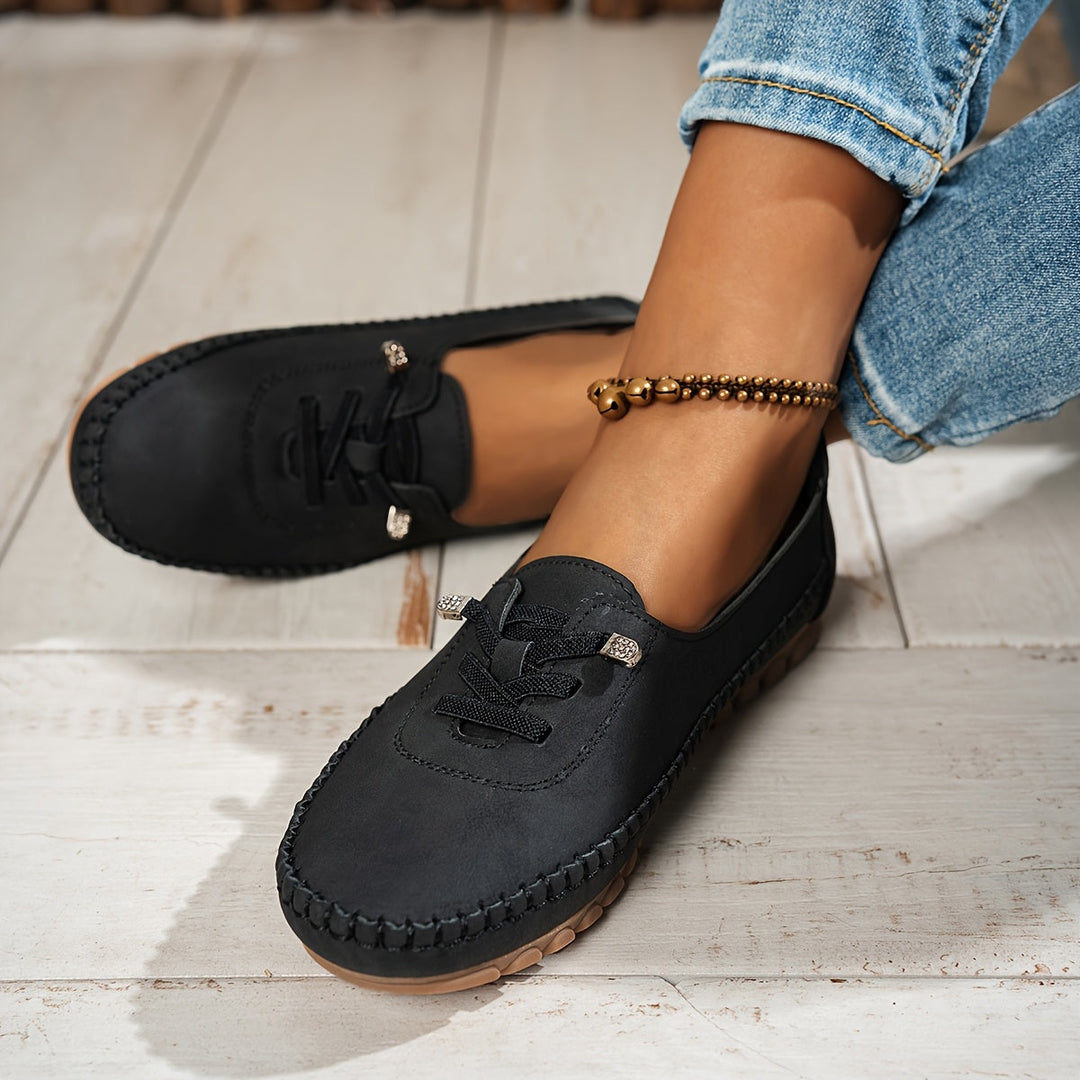 Women's Soft Suede Moccasin Flats - Full Support for Sensitive Feet