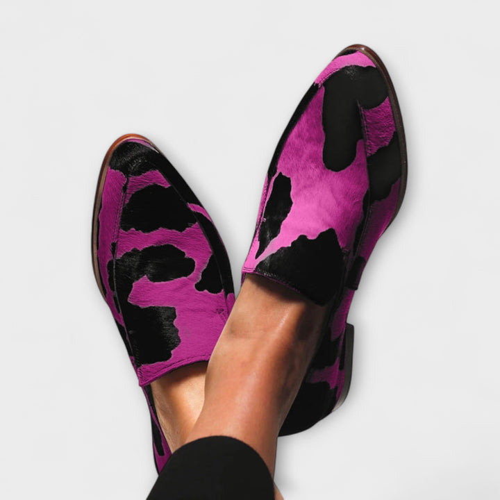Women's Cow Print Pointed Toe Espadrilles - Everyday Style