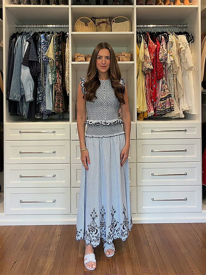 Plaid Sleeveless Top + Skirt Set