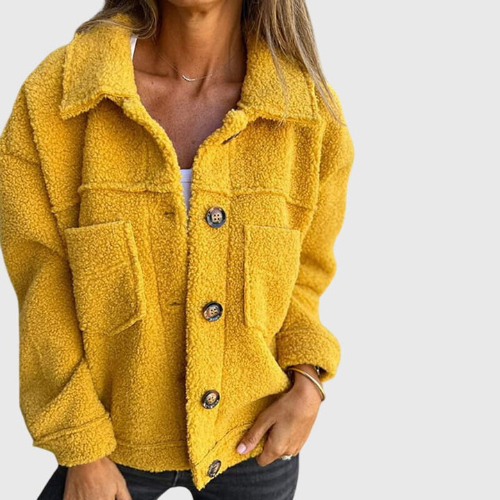 Women's Casual Cozy Button-Up Jacket - Everyday Comfort