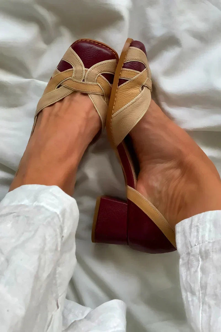 Women's Tri-Color Slip-On Flats - Effortless Everyday Style