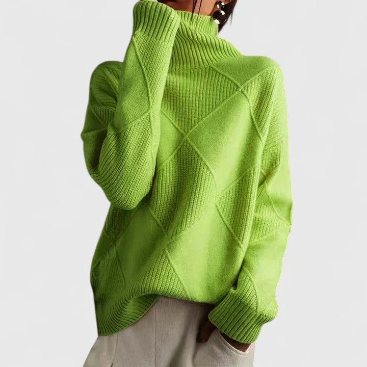 Women's Cozy Turtleneck Knit Sweater - Everyday Warmth