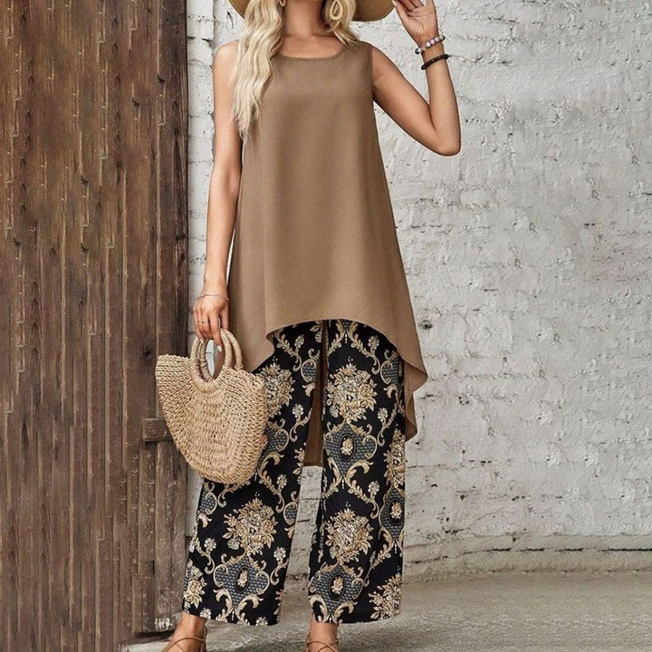 Women's Boho Tunic and Pants Set - Effortless Everyday Style