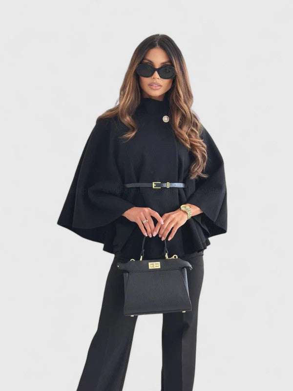 Women's Ava Structured Cape Jacket – Timeless Chic