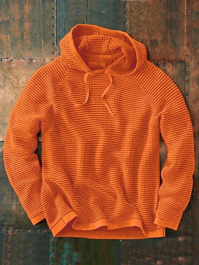Women's Textured Knit Hoodie - Everyday Comfort and Style