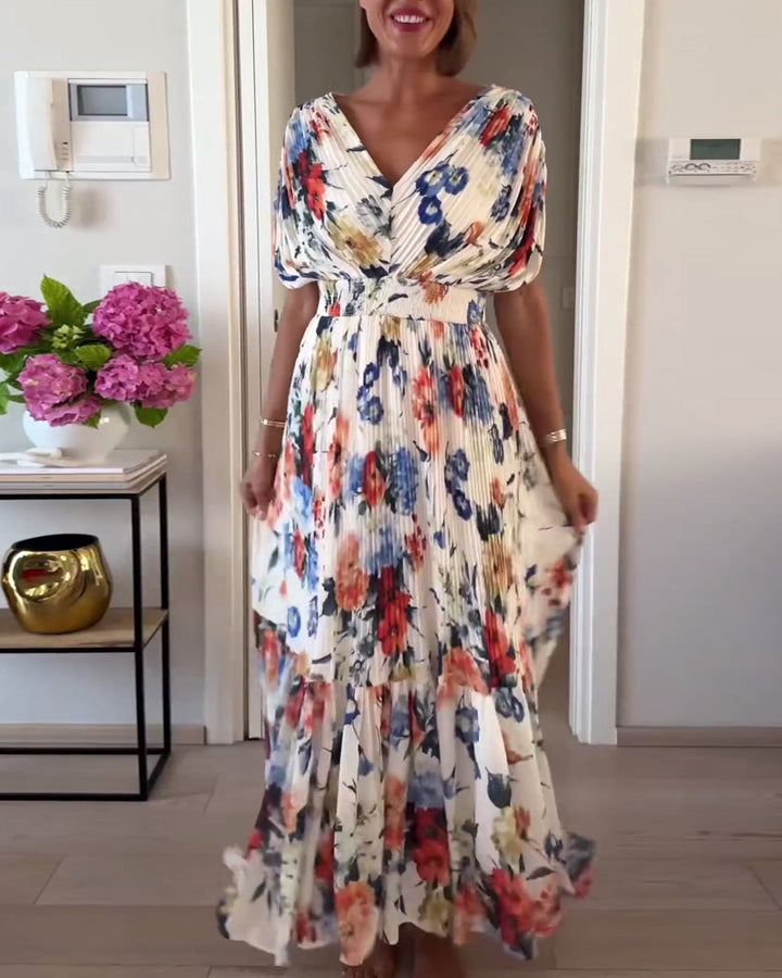 Women's Elegant Floral Dress - Timeless Style & Effortless Charm