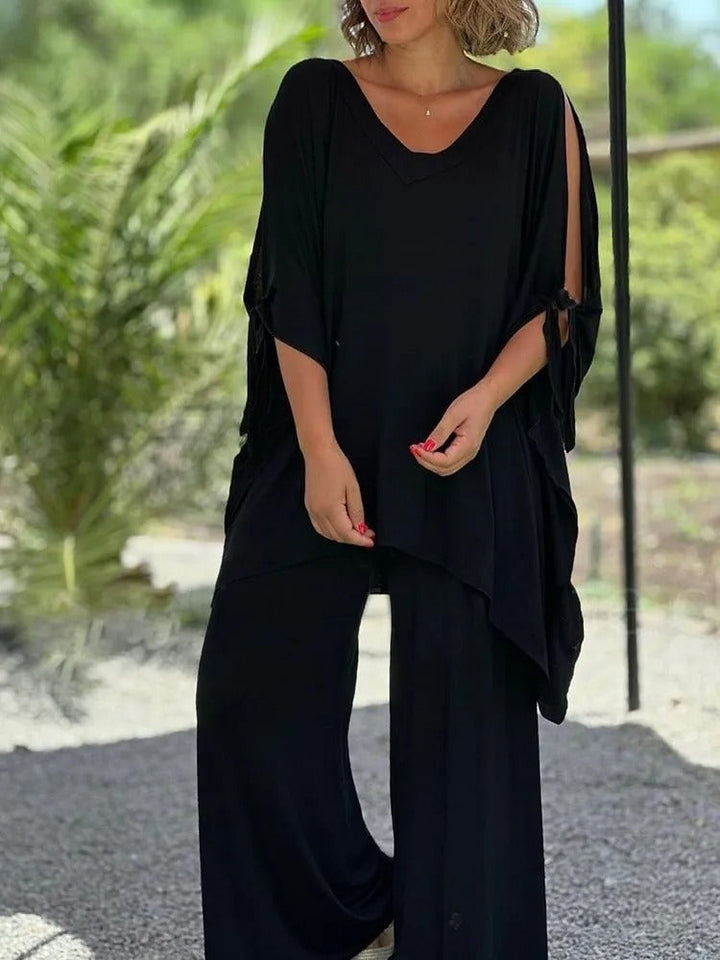 Women's Zelora Relaxed Two-Piece Set - Effortless Everyday Elegance