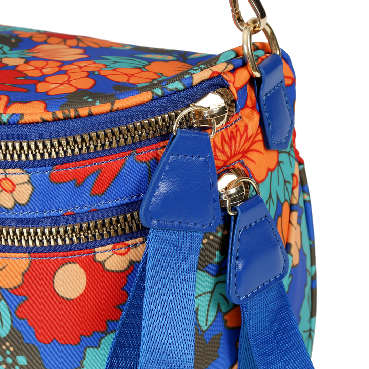 Women's Folk Bloom Floral Crossbody Bag – Everyday Zip Sling