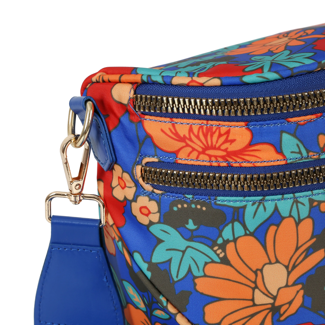Women's Folk Bloom Floral Crossbody Bag – Everyday Zip Sling