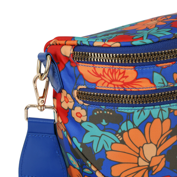 Women's Folk Bloom Floral Crossbody Bag – Everyday Zip Sling