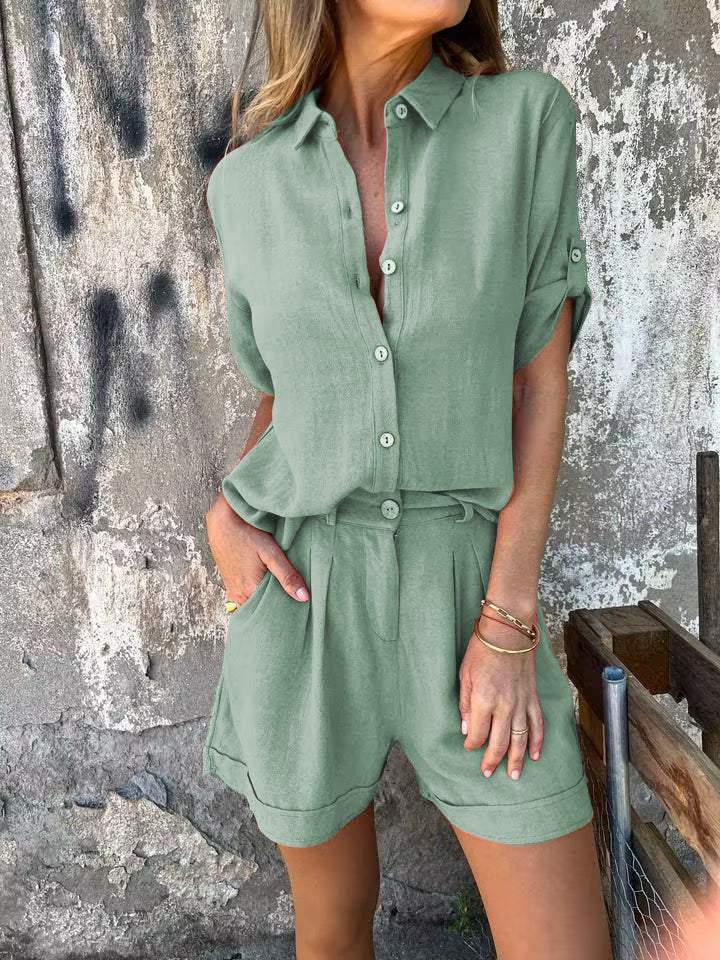 Women's Cotton-Linen Two-Piece Set - Breezy & Timeless