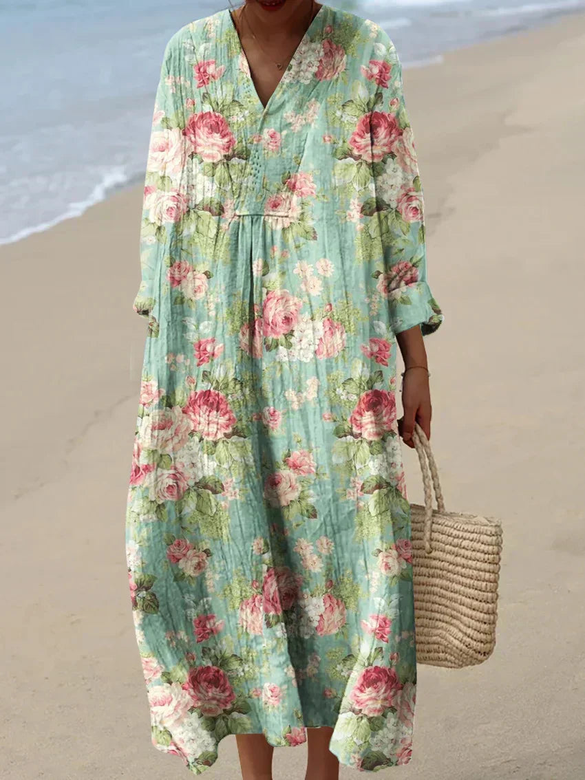 Women's Printed Cotton Summer Dress - Breezy & Flowing