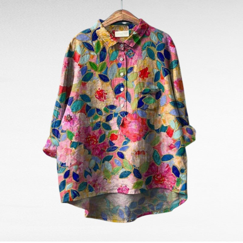 Women's Linen Blouse - Elegant & Breathable for Summer