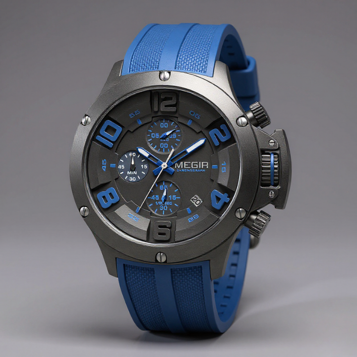 Men's 47mm Chronograph Watch – Bold Sport Wristwatch