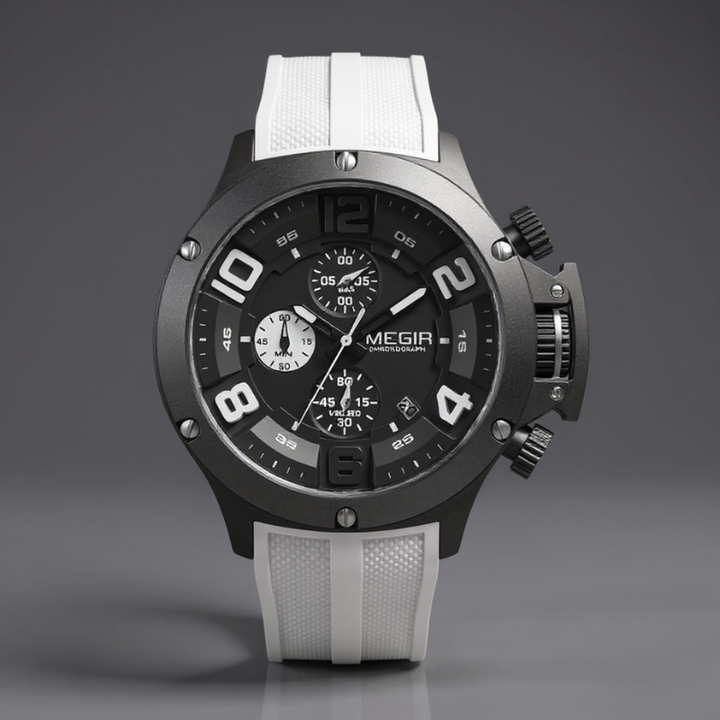 Men's 47mm Chronograph Watch – Bold Sport Wristwatch